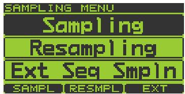 ROLAND SP606 - Appuyez sur [sampling] pour afficher la page "sampling MENU - 2