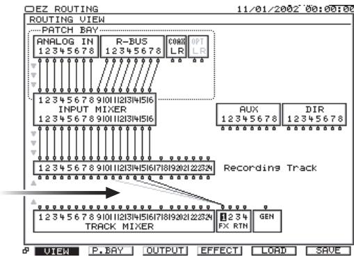 ROLAND VS2400CD - Fonction quick routing d'un retour d'effet - 5