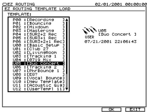 ROLAND VS2400CD - Chargement d'un fichier EZ routing - 2