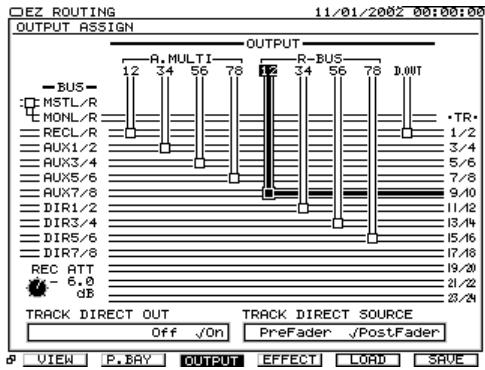 ROLAND VS2400CD - Routage d'une paire de pistes à une paire de sorties - 1