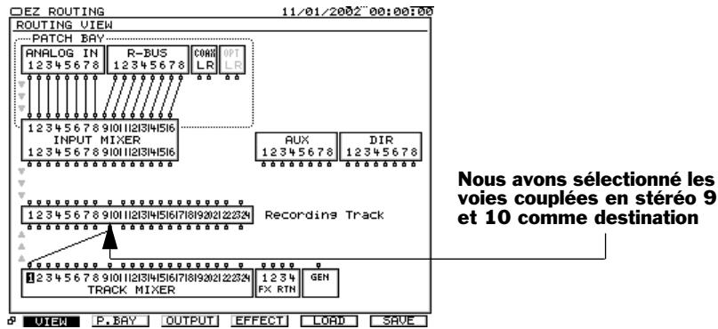 ROLAND VS2400CD - Utilisation de l'écran EZ routing pour le report de pistes - 3