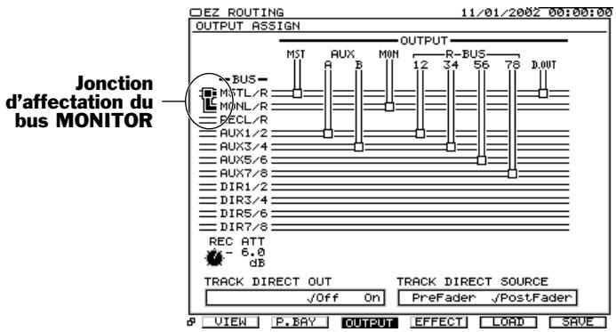 ROLAND VS2400CD - Routage d'une paire de bus au bus stéréo monitor - 1