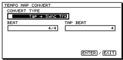 ROLAND VS2400CD - La fenêtre TEMPO MAP convert - 1