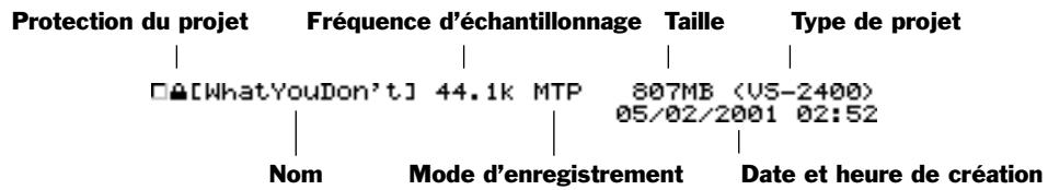 ROLAND VS2400CD - Travail sur la liste des projets (project LIST) - 3