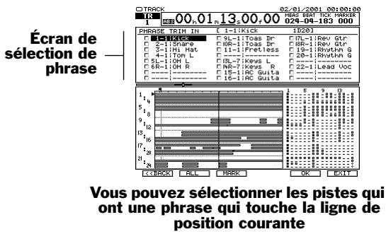 ROLAND VS2400CD - Sélection par les outils du menu TRACK - 1