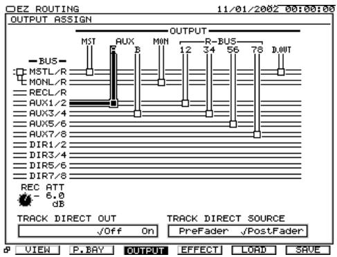 ROLAND VS2400CD - Routage d'une paire de bus vers une paire de sorties - 1