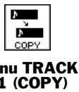 ROLAND VS2400CD - Utilisez : la souris, le menu TRACK - 1