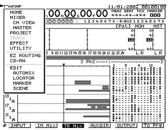 ROLAND VS2400CD - Menu déroulant d'affichage - 1