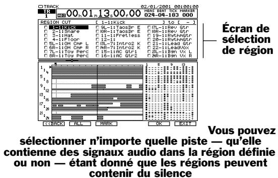 ROLAND VS2400CD - Sélection par les outils du menu TRACK - 2