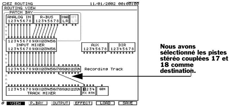 ROLAND VS2400CD - Fonction quick routing d'un retour d'effet - 6