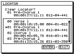ROLAND VS2400CD - Suppression d'un locator en mode de sécurité - 1