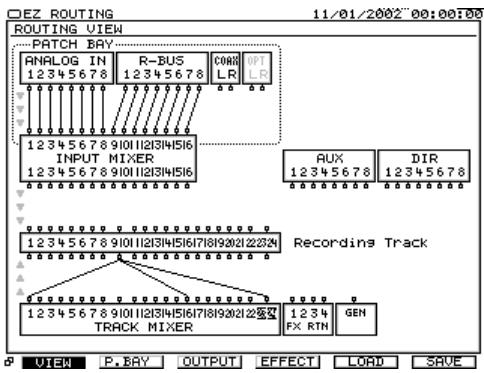 ROLAND VS2400CD - Utilisation de l'écran EZ routing pour le report de pistes - 4