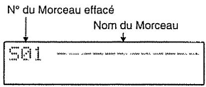 N° du Morceau effacé Nom du Morceau 581
