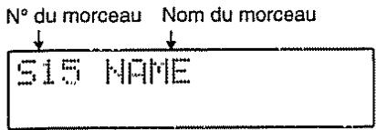 N° du morceau Nom du morceau S15 NAME