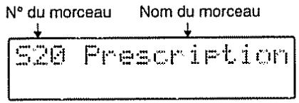 N° du morceau Nom du morceau 520 Prescription