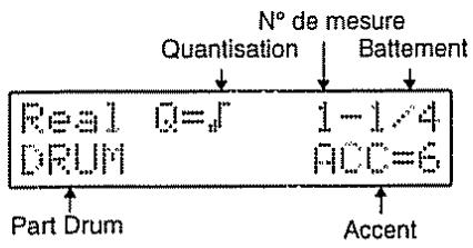 N° de mesure Quantisation Battement Real Q=∫ 1-1/4 DRUM ACC=6 Part Drum Accent