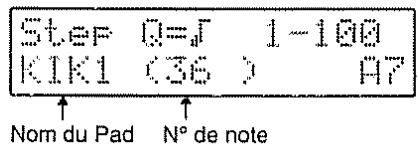 Step Q=1 1-100 KIK1 (36) A7 Nom du Pad N° de note