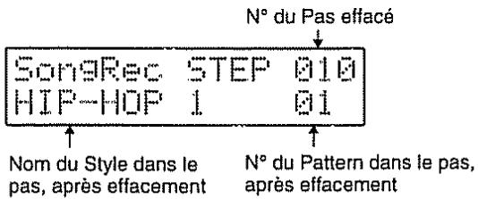 N° du Pas effacé SongRec STEP 010 HIP-HOP 1 01 Nom du Style dans le pas, après effacement N° du Pattern dans le pas, après effacement