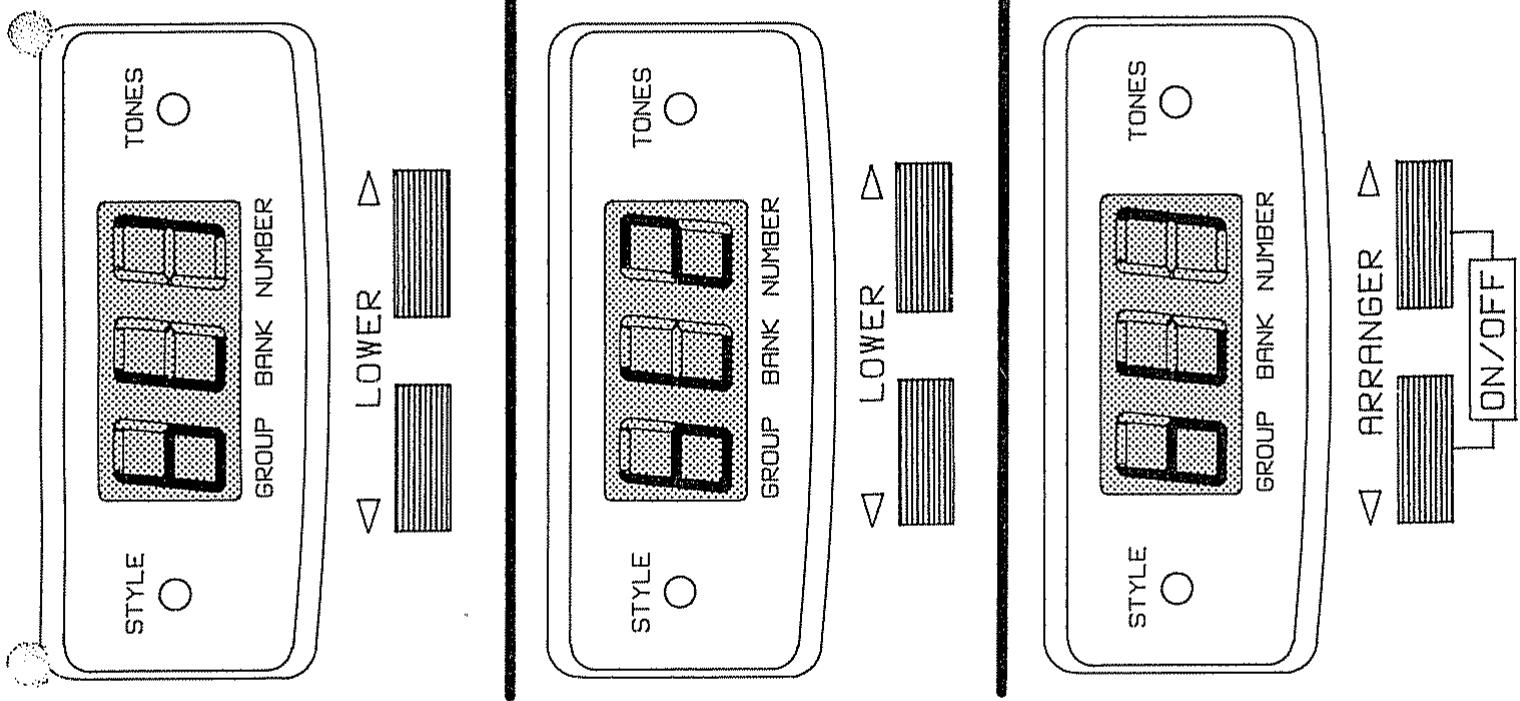 ROLAND E-40 OR - Boutons ARRANGER: mode BALANCE 1 - 1