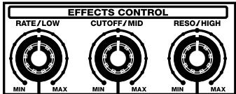 ROLAND EF-303 - Quels sont les potentiomètres de réglage des effets ? - 1