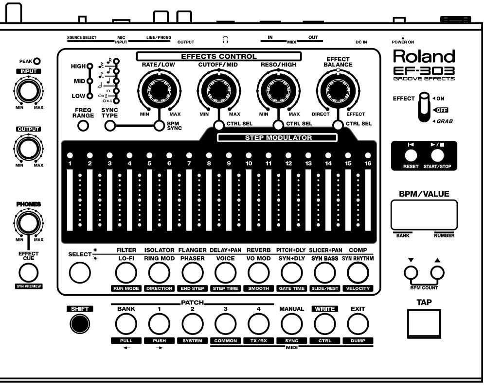 ROLAND EF-303 - Roland ef-303 - 8