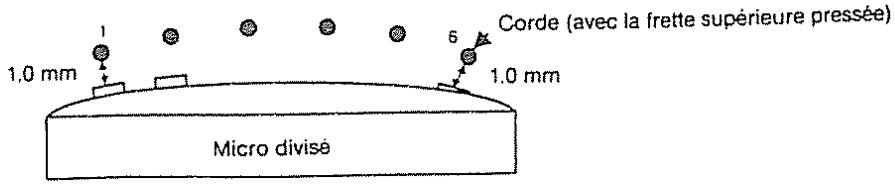 1.0 mm Micro divisé Corde (avec la frette supérieure pressée) 6 1.0 mm