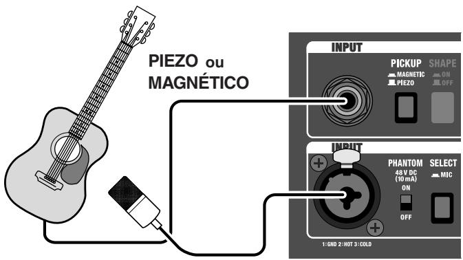 ROLAND AC90 - Quando estiver using um/uma violão/guitarra cominous tips de captadores - 1