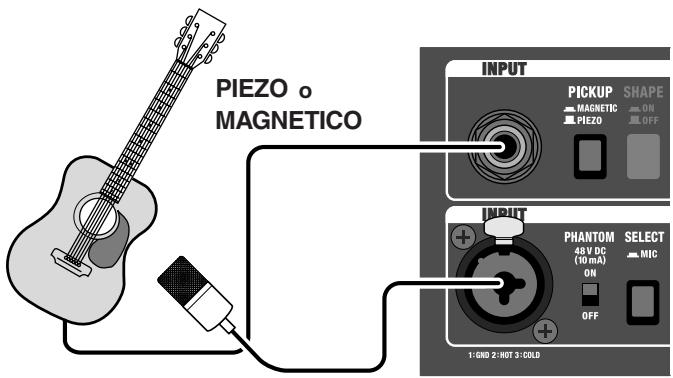 ROLAND AC90 - Quando si utilizes un microfono e un trasduttore - 1