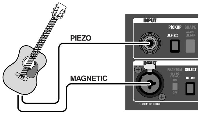 ROLAND AC90 - When Using One Guitar with Two Types of Pickups - 1
