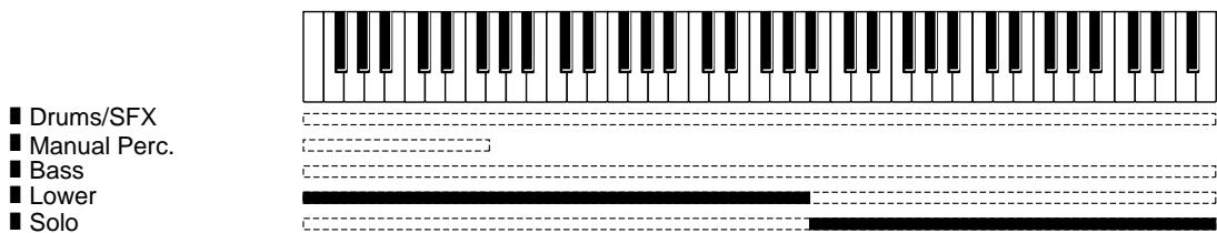■ Drums/SFX ■ Manual Perc. ■ Bass ■ Lower ■ Solo
