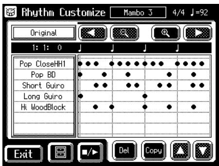 Rhythm Customize Mambo 3 4/4 J=92 Original 1:1:0 Pop CloseHH1 Pop BO Short Guiro Long Guiro Hi WoodBlock Exit Del Copy