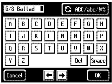 ROLAND AT80SL - Modification du nom des rythmes en mémoire utilisateur - 3