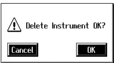 Delete Instrument OK? Cancel OK