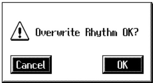 Overwrite Rhythm OK? Cancel OK