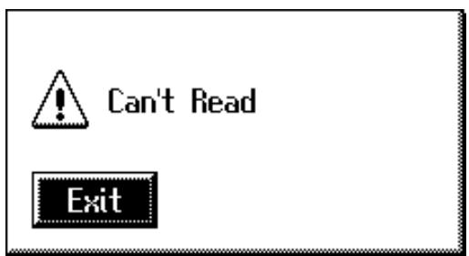 Can't Read Exit