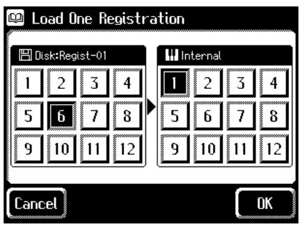 Load One Registration Disk:Regist-01 1 2 3 4 5 6 7 8 9 10 11 12 Internal 1 2 3 4 5 6 7 8 9 10 11 12 Cancel OK