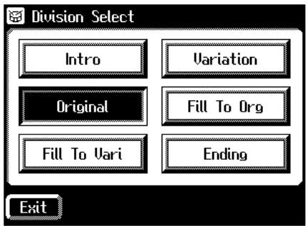 Division Select Intro Variation Original Fill To Org Fill To Vari Ending Exit