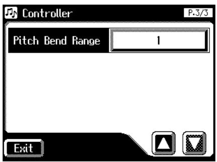 Controller P.3/3 Pitch Bend Range 1 Exit