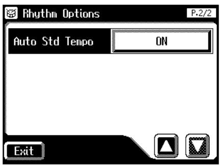 Rhythm Options P-2/2 Auto Std Tempo ON Exit