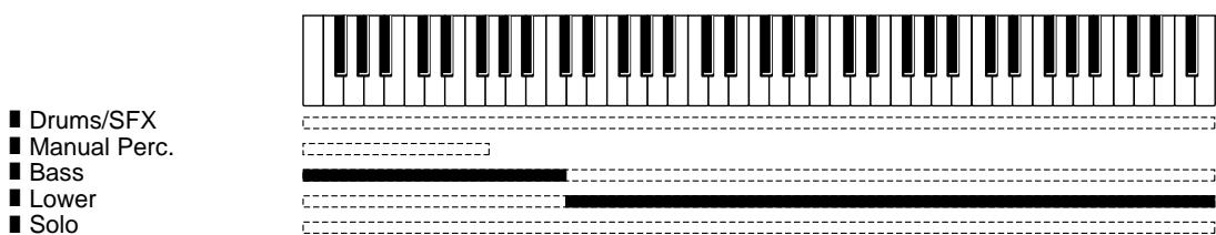 ■ Drums/SFX ■ Manual Perc. ■ Bass ■ Lower ■ Solo