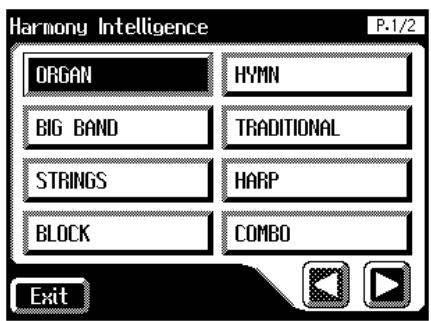 Harmony Intelligence ORGAN HYMN BIG BAND TRADITIONAL STRINGS HARP BLOCK COMBO Exit