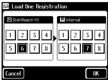 Load One Registration Disk:Regist-01 1 2 3 4 5 6 7 8 Internal 1 2 3 4 5 6 7 8 Cancel OK
