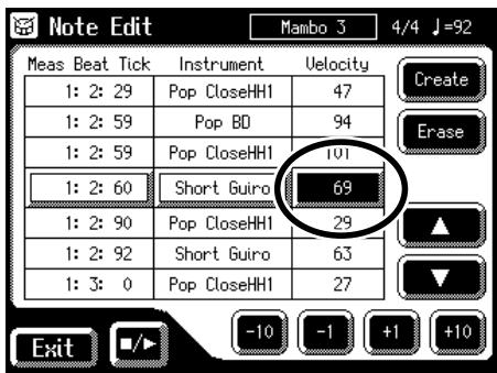 Note Edit Mambo 3 4/4 J=92 Meas Beat Tick Instrument Velocity 1: 2: 29 Pop CloseHH1 47 1: 2: 59 Pop BD 94 1: 2: 59 Pop CloseHH1 101 1: 2: 60 Short Guiro 69 1: 2: 90 Pop CloseHH1 29 1: 2: 92 Short Guiro 63 1: 3: 0 Pop CloseHH1 27 Exit -10 -1 +1 +10