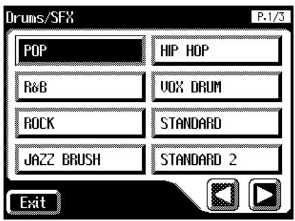 Drums/SFX P-1/3 POP HIP HOP R&B VOX DRUM ROCK STANDARD JAZZ BRUSH STANDARD 2 Exit