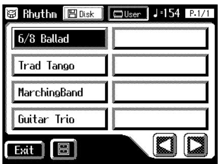 Rhythm Disk User J=154 P.1/1 6/8 Ballad Trad Tango MarchingBand Guitar Trio Exit