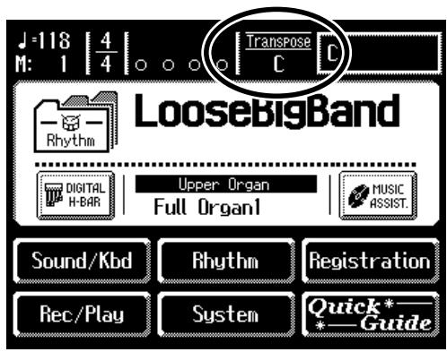 J=118 | 4 M: 1 | 4 Transpose C D LooseBigBand Digital H-BAR Upper Organ Full Organ1 MUSIC ASSIST. Sound/Kbd Rhythm Registration Rec/Play System Quick*—Guide