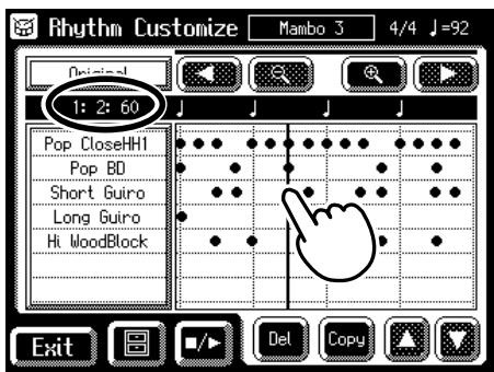 Rhythm Customize Mambo 3 4/4 J=92 Original 1: 2: 60 Pop CloseHH1 Pop BO Short Guiro Long Guiro Hi WoodBlock Exit Del Copy