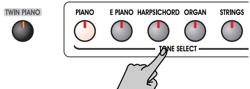 ROLAND EP-880 - Press any TONE SELECT button. - 1