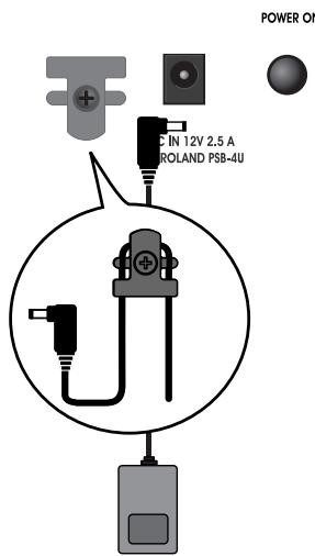 ROLAND EP-880 - Connect the supplied adapter - 1