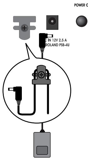 ROLAND EP-880 - Conectar el adaptor incluido - 1
